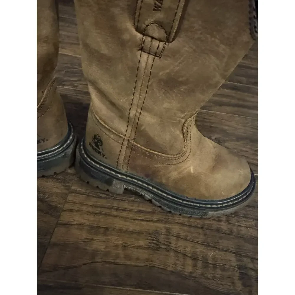 Rocky Big Kid's Original Ride FLX Waterproof Western Boot 8.5M